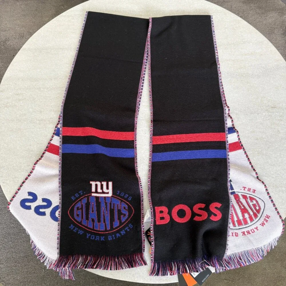 Hugo Boss X NFL Scarf Giants, Wool-blend, new with‎ tag